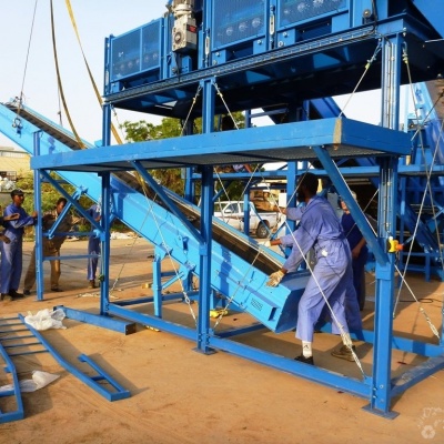 Tire shreding line for cement plant in Sudan